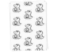 Azeeda 5 x 'Crocodile Carving Pumpkin' Gift Wrap Paper (GI00145881)