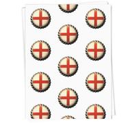 Azeeda 5 x 'England Flag Bottle Cap' Gift Wrap Paper (GI00142389)