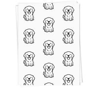 Azeeda 5 x 'Golden Retriever Puppy' Gift Wrap Paper (GI00143637) | 91cm x 61cm Gift Wrap for Birthdays, Christmas and Special Occasions