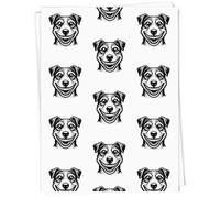 Azeeda 5 x 'Grinning Jack Russell' Gift Wrap Paper (GI00145455) | 91cm x 61cm Gift Wrap for Birthdays, Christmas and Special Occasions