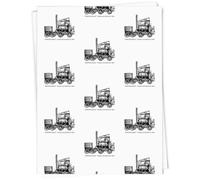 Azeeda 5 x 'Puffing Billy Locomotive' Gift Wrap Paper (GI00140964)