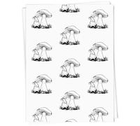 Azeeda 5 x 'Rat & Mushroom' Gift Wrap Paper (GI00139527)