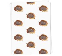 Azeeda 5 x 'Rat Sleeping on Leaf' Gift Wrap Paper (GI00140583)