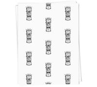 Azeeda 5 x 'Sketchy Tiki God ' Gift Wrap Paper (GI00142617)