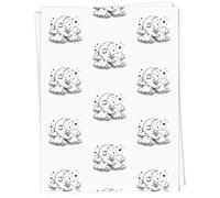 Azeeda 5 x 'Sleeping Moon & Stars' Gift Wrap Paper (GI00139788)