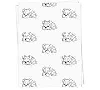 Azeeda 5 x 'Sleeping Schnauzer' Gift Wrap Paper (GI00144057)