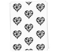 Azeeda 5 x 'Union Jack Heart' Gift Wrap Paper (GI00143100)