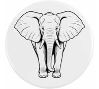 Azeeda 58mm 'African Elephant' Medium Button Pin Badge (BB00159888)