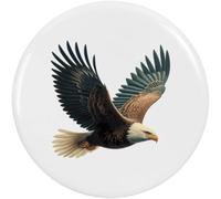 Azeeda 58mm 'Bald Eagle Flying' Medium Button Pin Badge (BB00163662)