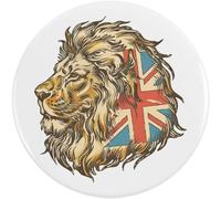 Azeeda 58mm 'British Lion with Union Jack ' Medium Button Pin Badge (BB00149758)