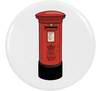 Azeeda 58mm 'British Red Pillar Box' Medium Button Pin Badge (BB00172826)