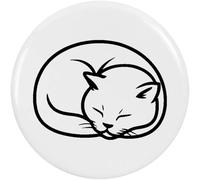 Azeeda 58mm 'Curled Up Sleeping British Shorthair Cat' Medium Button Pin Badge (BB00151098)