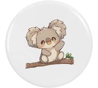 Azeeda 58mm 'Cute Happy Koala on Branch' Medium Button Pin Badge (BB00172235)