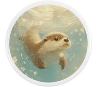 Azeeda 58mm 'Cute Otter Swimming' Medium Button Pin Badge (BB00167187)