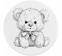 Azeeda 58mm 'Cute Teddy Bear Sitting' Medium Button Pin Badge (BB00153466)