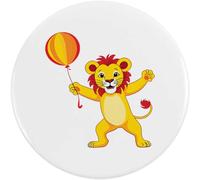 Azeeda 58mm 'Dancing Lion Holding a Balloon' Medium Button Pin Badge (BB00161828)
