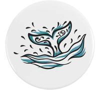 Azeeda 58mm 'Decorative Whale Tail' Medium Button Pin Badge (BB00158278)