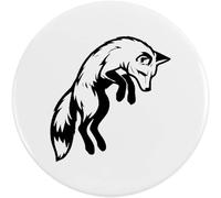 Azeeda 58mm 'Fox Jumping In The Air After Prey' Medium Button Pin Badge (BB00151389)