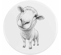 Azeeda 58mm 'Funny Sheep' Medium Button Pin Badge (BB00168195)