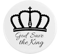 Azeeda 58mm 'God Save the King' Medium Button Pin Badge (BB00091773)