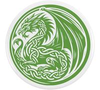 Azeeda 58mm 'Green Dragon Motif' Medium Button Pin Badge (BB00169683)