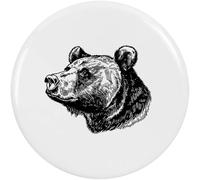 Azeeda 58mm 'Grizzly Bear Portrait' Medium Button Pin Badge (BB00150536)
