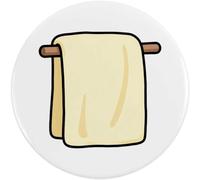 Azeeda 58mm 'Hanging Bath Towel' Medium Button Pin Badge (BB00161298)