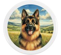Azeeda 58mm 'Happy German Shepherd' Medium Button Pin Badge (BB00149147)