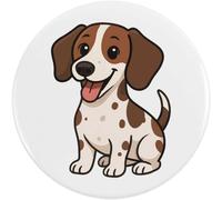Azeeda 58mm 'Happy Sitting Jack Russell' Medium Button Pin Badge (BB00154396)