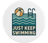 Azeeda 58mm 'Just Keep Swimming Pool' Medium Button Pin Badge (BB00147874)