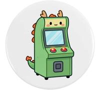 Azeeda 58mm 'Kawaii Dragon Arcade Machine' Medium Button Pin Badge (BB00173849)