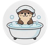 Azeeda 58mm 'Otter in Bubble Bath' Medium Button Pin Badge (BB00163359)
