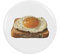 Azeeda 58mm 'Perfect Sunny Side Up Egg on Toast' Medium Button Pin Badge (BB00164397)