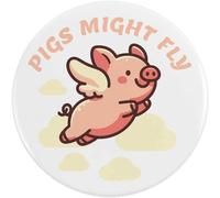 Azeeda 58mm 'Pigs Might Fly' Medium Button Pin Badge (BB00155086)