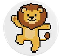 Azeeda 58mm 'Pixel Art Dancing Lion' Medium Button Pin Badge (BB00161831)