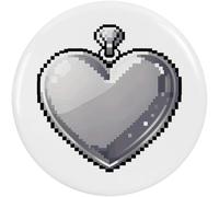 Azeeda 58mm 'Pixel Style Heart-Shaped Pendant' Medium Button Pin Badge (BB00163050)