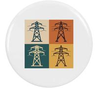 Azeeda 58mm 'Power Transmission Structures' Medium Button Pin Badge (BB00150278)