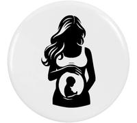 Azeeda 58mm 'Pregnant Woman Silhouette' Medium Button Pin Badge (BB00169935)