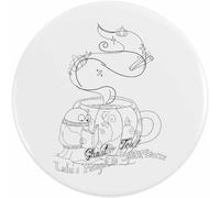 Azeeda 58mm 'Pumpkin Spice Coffee Ghost' Medium Button Pin Badge (BB00162975)