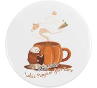 Azeeda 58mm 'Pumpkin Spice Ghost' Medium Button Pin Badge (BB00162485)
