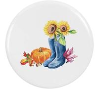 Azeeda 58mm 'Pumpkin, Sunflowers And Boots Autumn ' Medium Button Pin Badge (BB00154177)