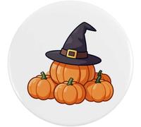 Azeeda 58mm 'Pumpkin & Witch Hat' Medium Button Pin Badge (BB00170877)