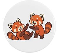 Azeeda 58mm 'Red Pandas Playing' Medium Button Pin Badge (BB00154315)