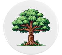 Azeeda 58mm 'Retro Game Style Sacred Tree' Medium Button Pin Badge (BB00161145)