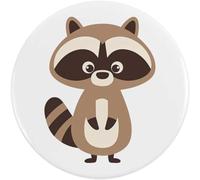 Azeeda 58mm 'Simple Cute Raccoon Standing' Medium Button Pin Badge (BB00168708)