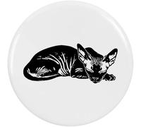 Azeeda 58mm 'Sphynx Cat Sleeping' Medium Button Pin Badge (BB00153184)