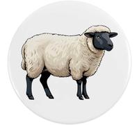 Azeeda 58mm 'Suffolk Sheep' Medium Button Pin Badge (BB00162086)