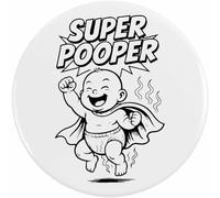 Azeeda 58mm 'Super Pooper' Medium Button Pin Badge (BB00152848)