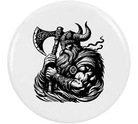 Azeeda 58mm 'Viking Warrior With Battle Axe' Medium Button Pin Badge (BB00149593)