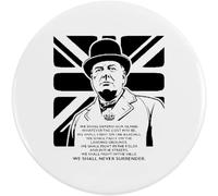 Azeeda 58mm 'We Shall Never Surrender' Medium Button Pin Badge (BB00167016)